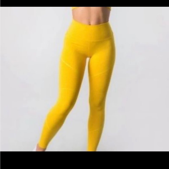 Alphalete Revival Leggins in Yellow - Picture 1 of 5